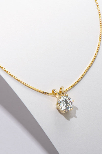1 Carat Sparkala™ Pendant Necklace (Platinum-Plated Fine Silver) by Sparkala
