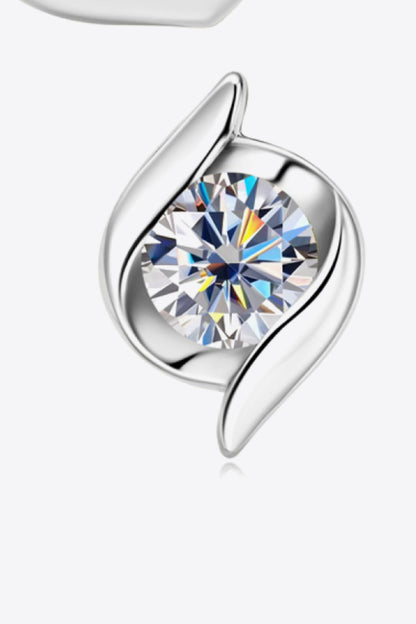 1 Carat Sparkala™ Platinum-Plated 925 Sterling Silver Stud Earrings by Sparkala