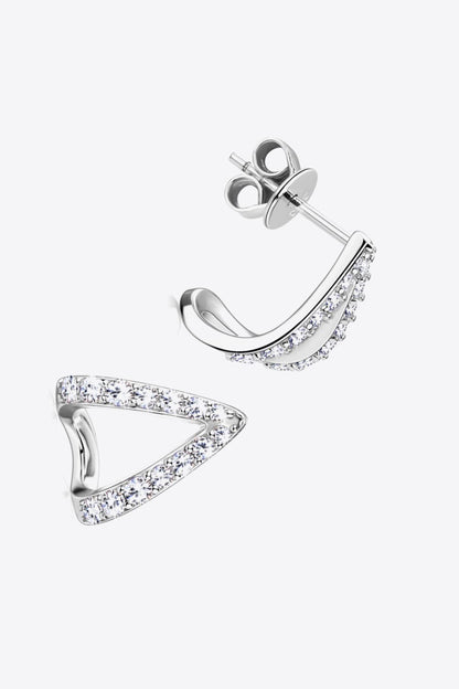 Sparkala™ Minimalist Platinum-Plated 925 Sterling Silver Earrings by Sparkala
