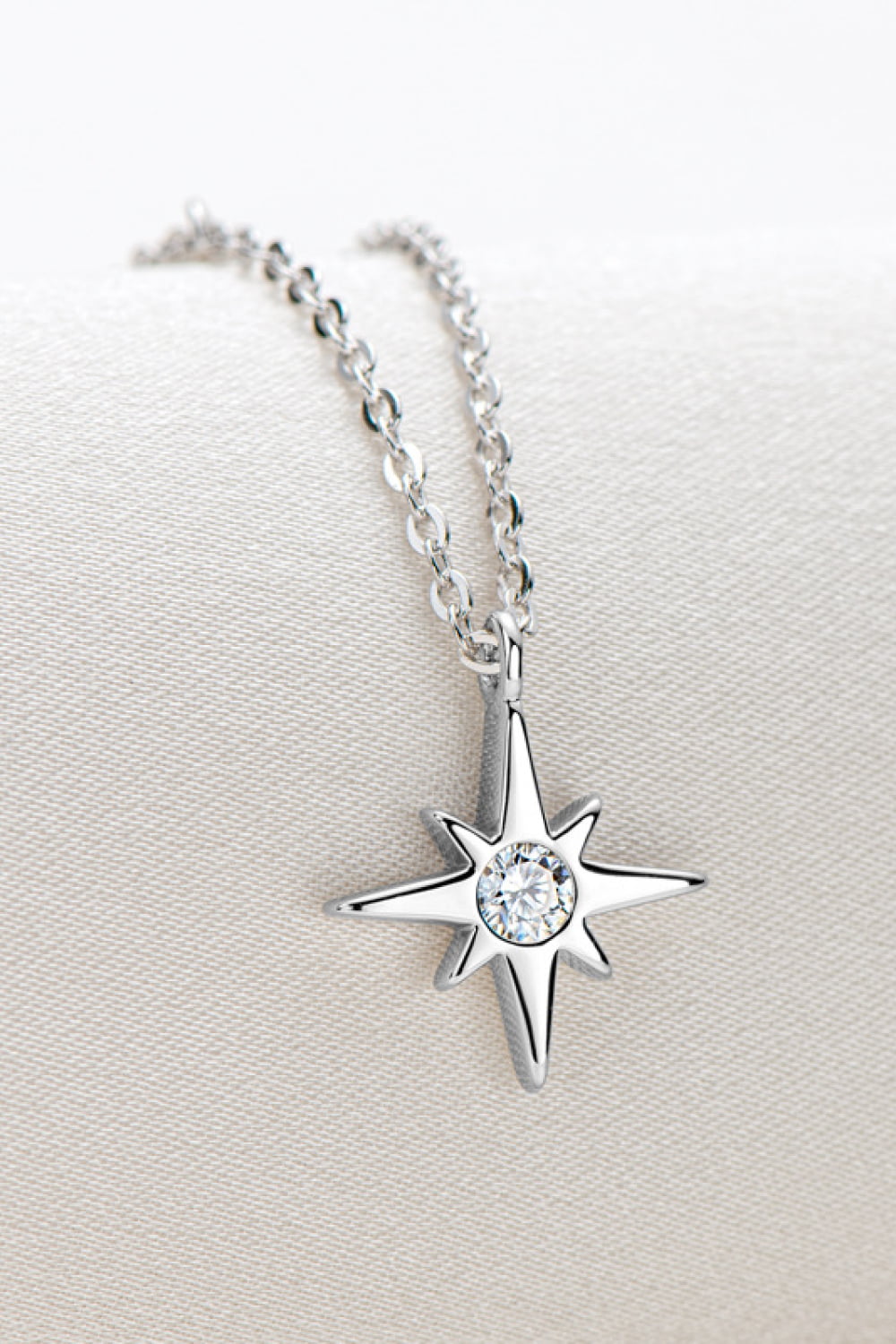 Sparkala™ North Star Pendant Platinum-Plated 925 Sterling Silver Necklace by Sparkala