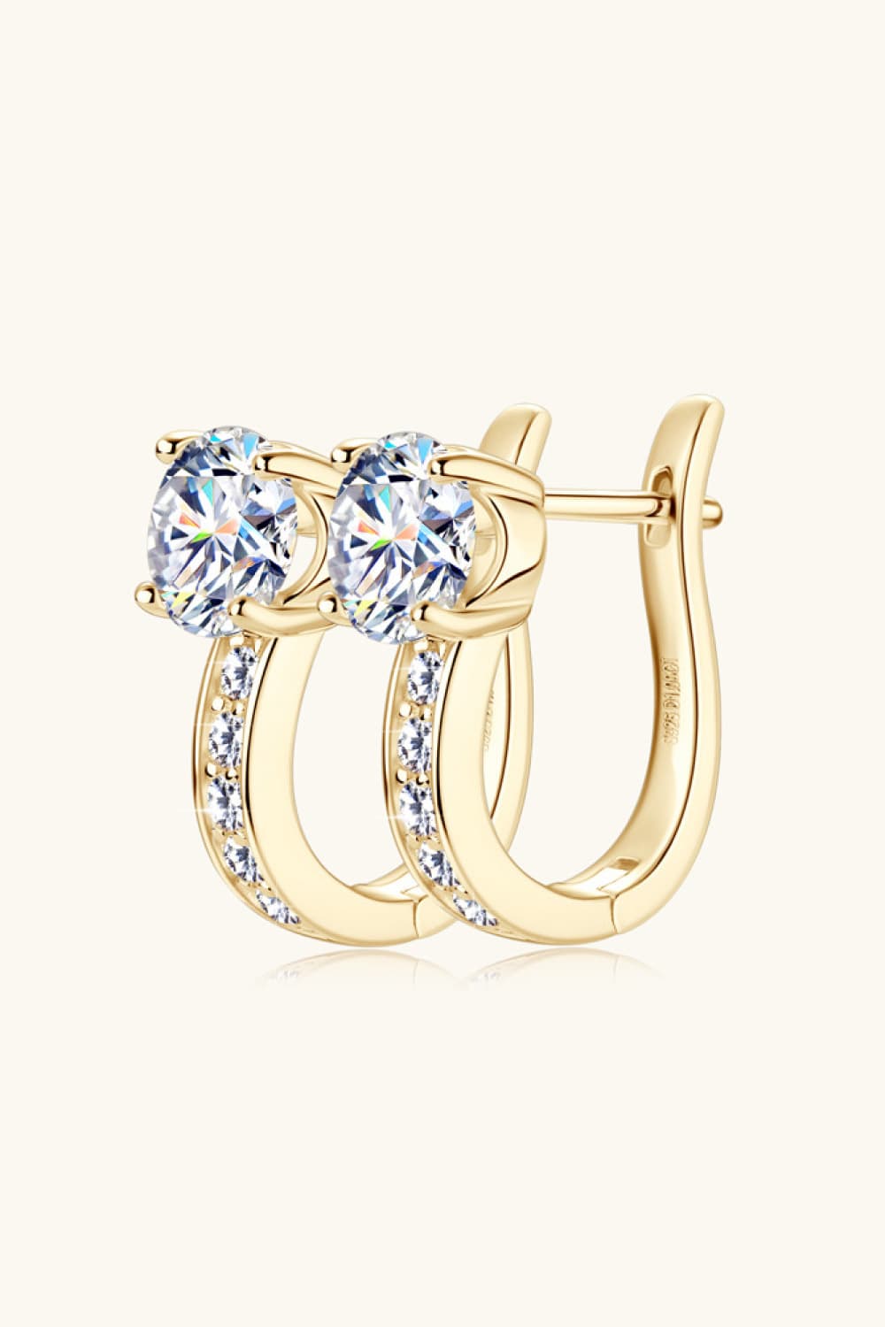 2 Carat Sparkala™ Platinum-Plated 925 Sterling Silver Earrings by Sparkala