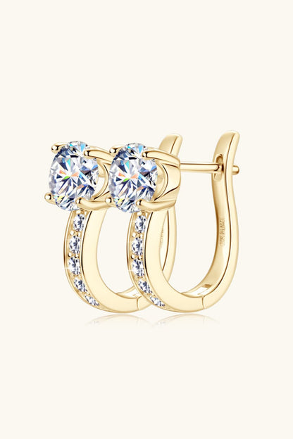 2 Carat Sparkala™ Platinum-Plated 925 Sterling Silver Earrings by Sparkala