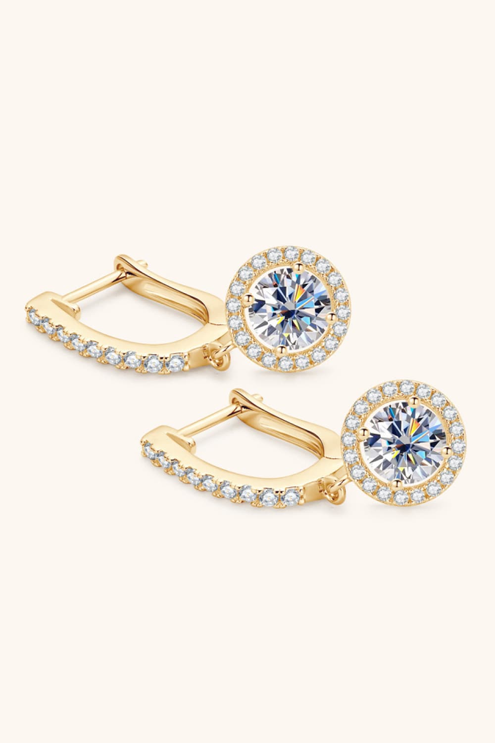 2 Carat Sparkala™ Platinum-Plated 925 Sterling Silver Drop Earrings by Sparkala