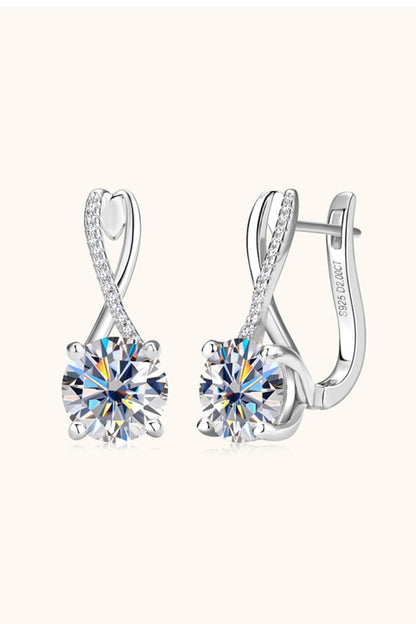 4 Carat Sparkala™ Platinum-Plated 925 Sterling Silver Earrings by Sparkala