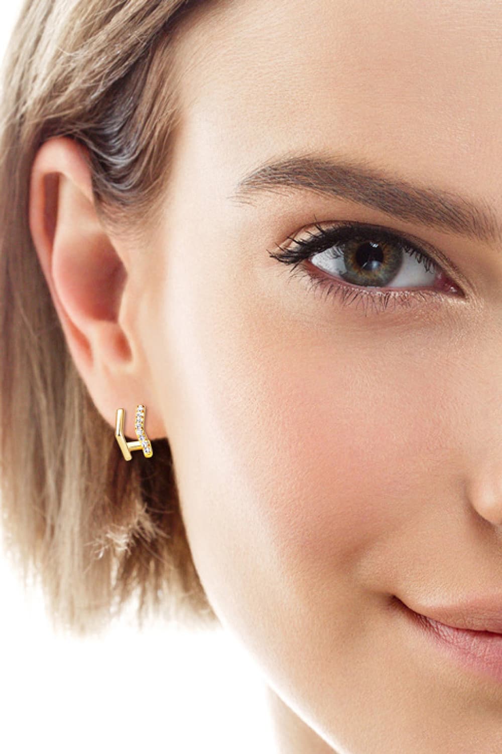 Sparkala™ Platinum-Plated 925 Sterling Silver Double-Layered Earrings by Sparkala