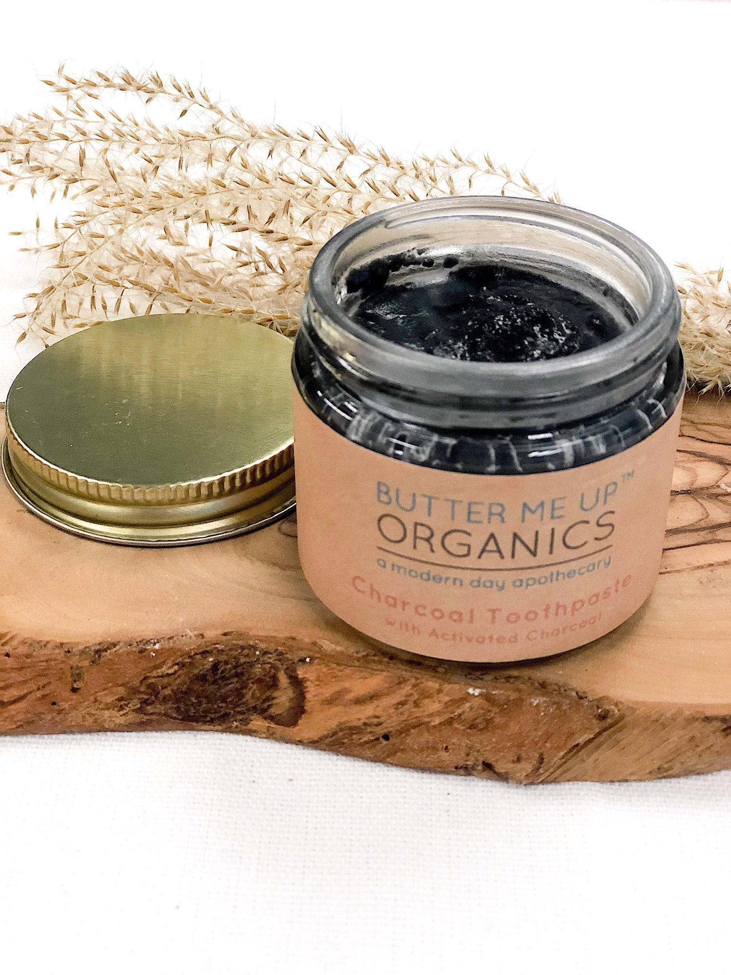 Organic Activated Charcoal Toothpaste / Whitening Toothpaste / Organic Toothpaste / Black Toothpaste / Charcoal Toothpaste / Tooth Paste by Butter Me Up Organics