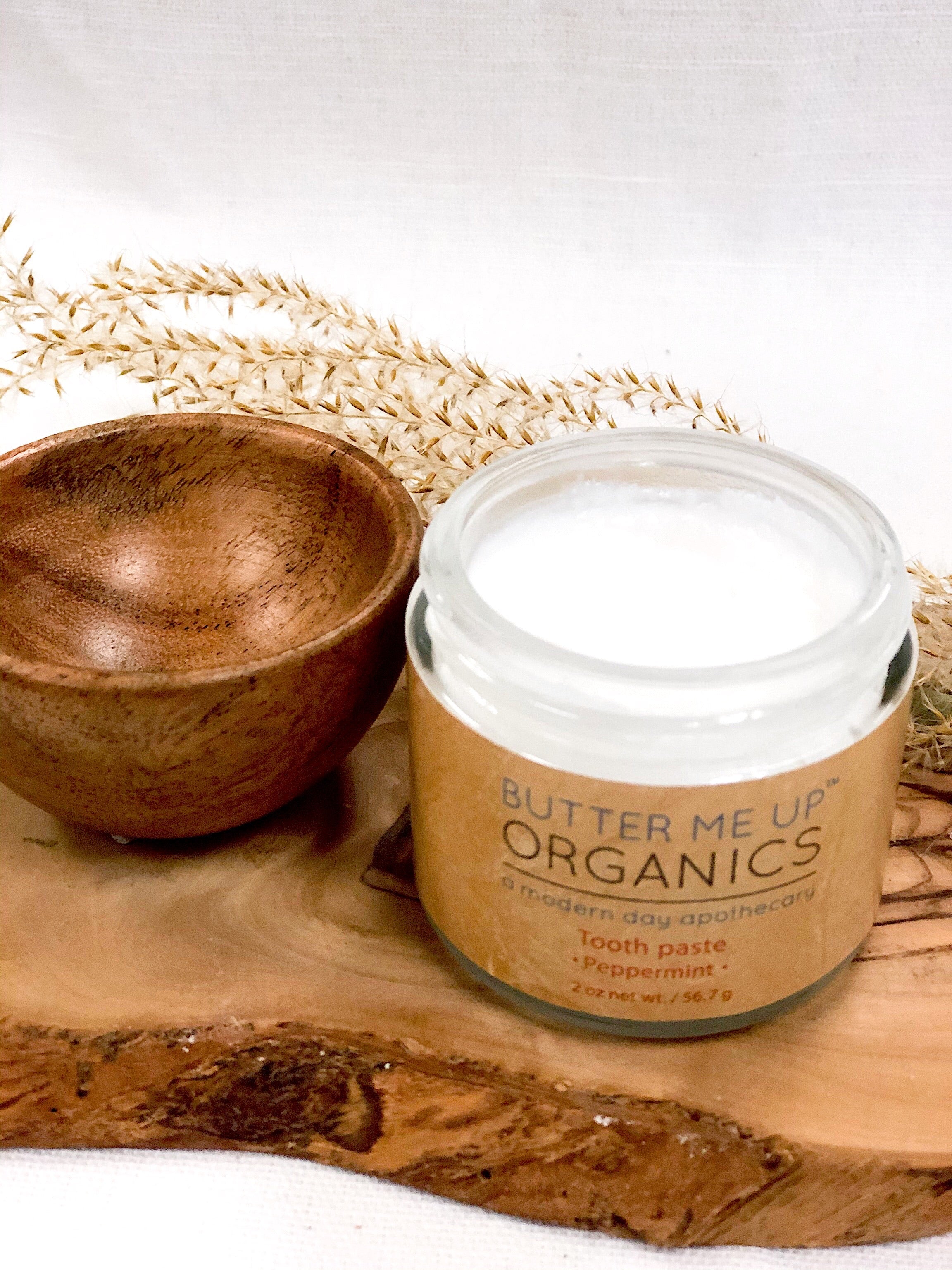All Natural Organic Whitening Toothpaste / Remineralizing Toothpaste by Butter Me Up Organics