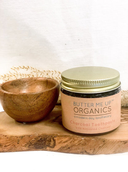Organic Activated Charcoal Toothpaste / Whitening Toothpaste / Organic Toothpaste / Black Toothpaste / Charcoal Toothpaste / Tooth Paste by Butter Me Up Organics