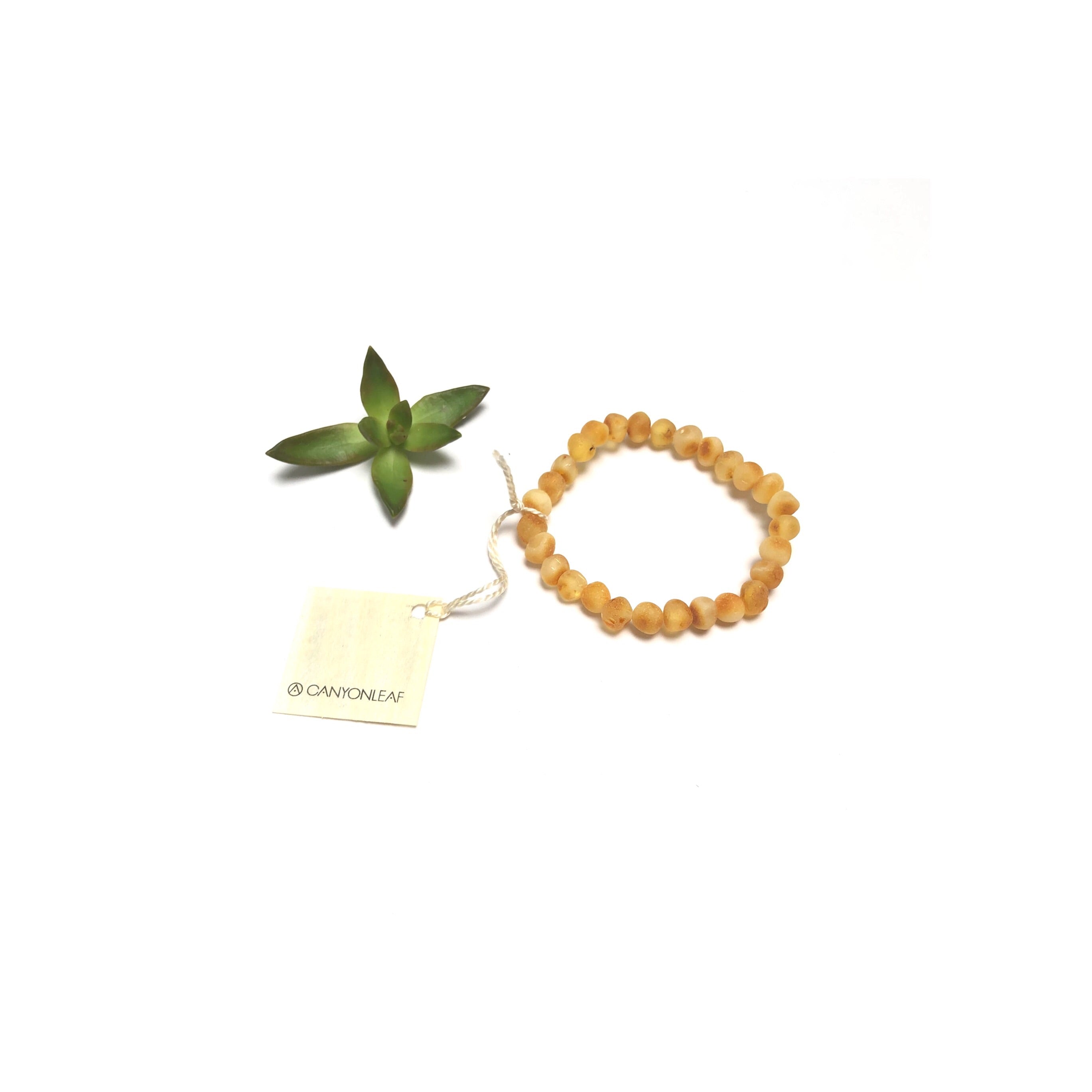 Raw Honey Baltic Amber || Adult Bracelet by CanyonLeaf
