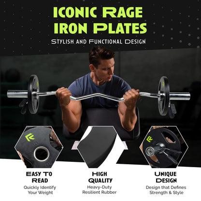 Rubber Coated Plates by Rage Fitness