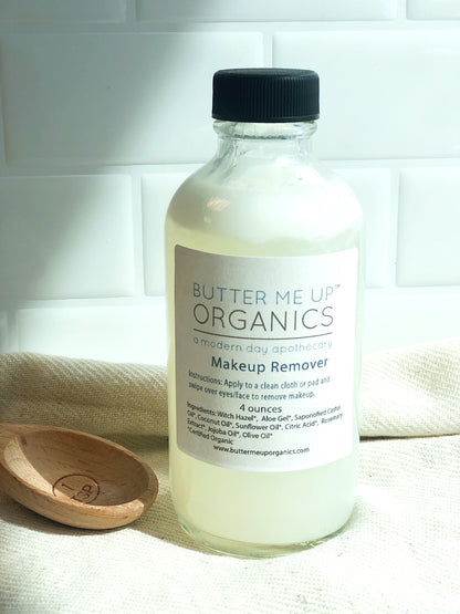 Organic Makeup Remover / Toxin Free / Gentle / Sensitive Skin / Organic Skincare / Butter Me Up Organics by Butter Me Up Organics