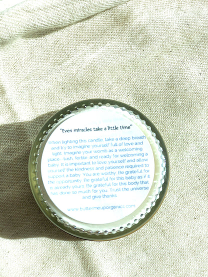 Fertility candle / crystal candle / abundance candle / butter me up organics / intention candle by Butter Me Up Organics