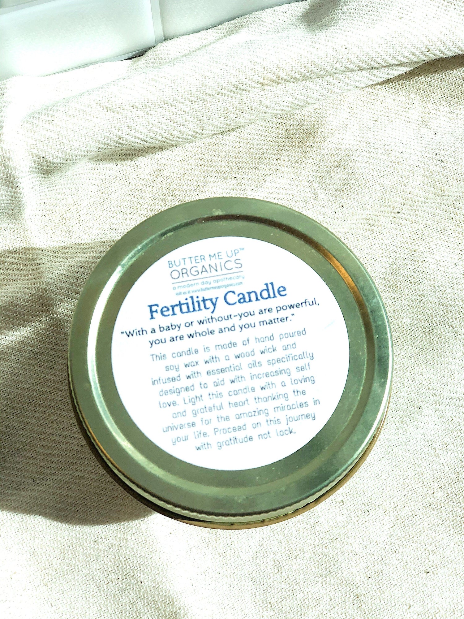 Fertility candle / crystal candle / abundance candle / butter me up organics / intention candle by Butter Me Up Organics