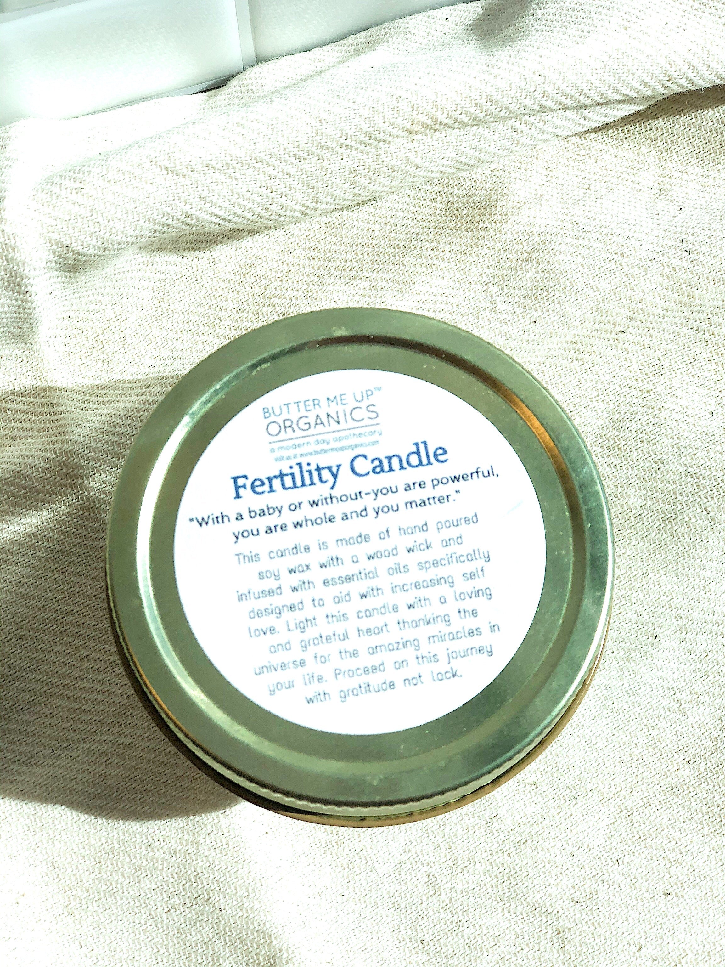 Fertility candle / crystal candle / abundance candle / butter me up organics / intention candle by Butter Me Up Organics