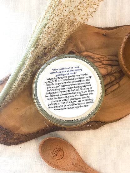Grief Candle / Intention Candle / Essential Oil Candle / Soy Wax Candle / Candle for Grief by Butter Me Up Organics