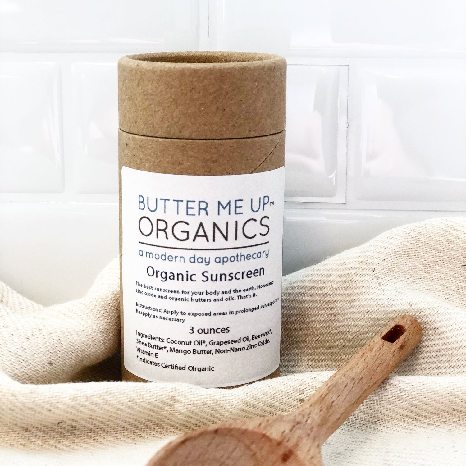 Natural Organic Sunscreen / Safe Sunscreen / Non-Nano Zinc Oxide Sunscreen / Sun Protection / Butter Me Up Organics by Butter Me Up Organics