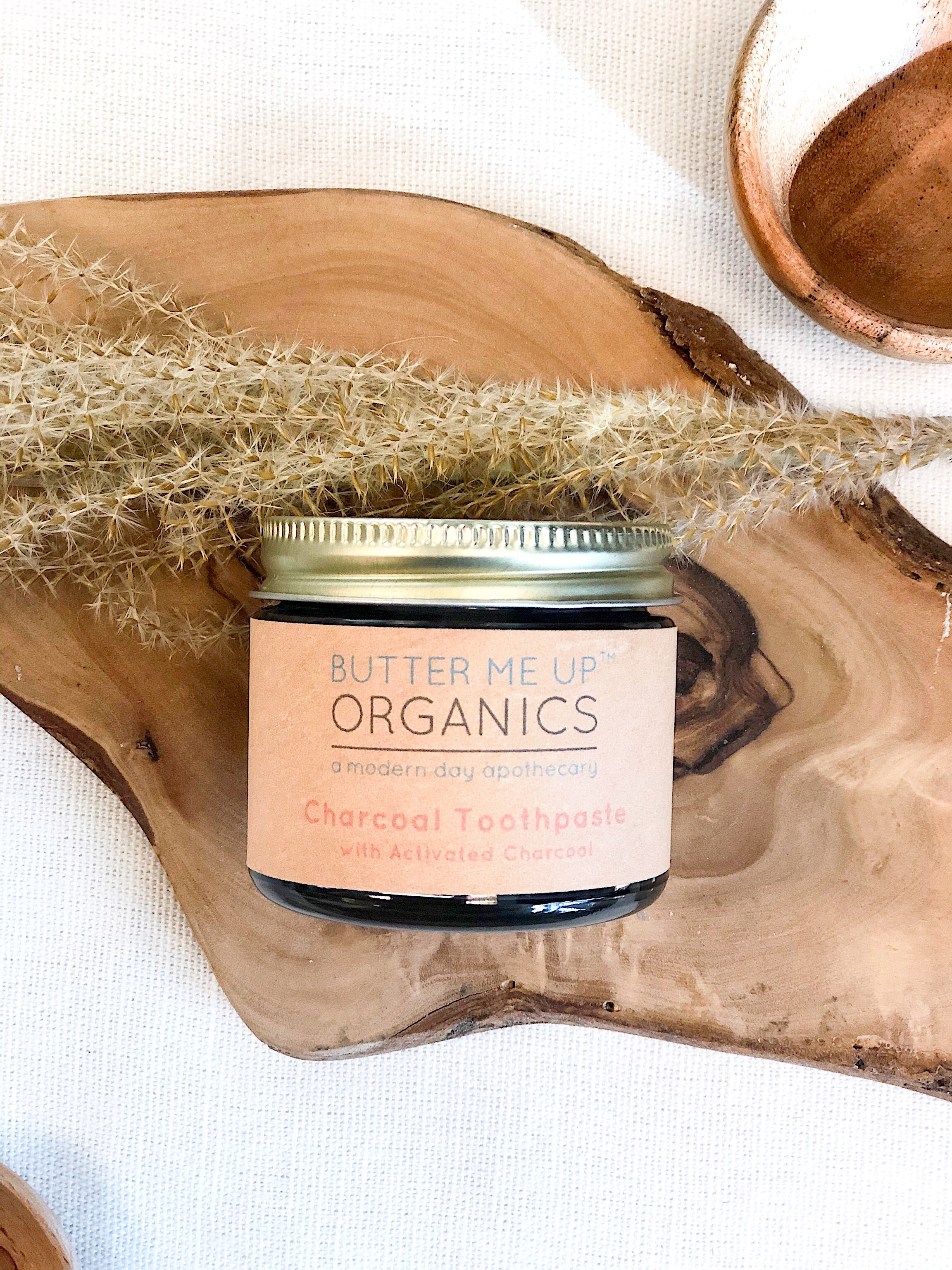 Organic Activated Charcoal Toothpaste / Whitening Toothpaste / Organic Toothpaste / Black Toothpaste / Charcoal Toothpaste / Tooth Paste by Butter Me Up Organics