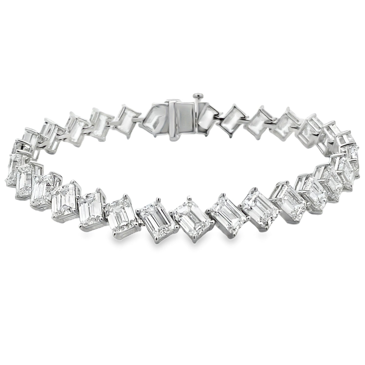 Lab Grown Diamond Tennis Bracelet 14KT White Gold