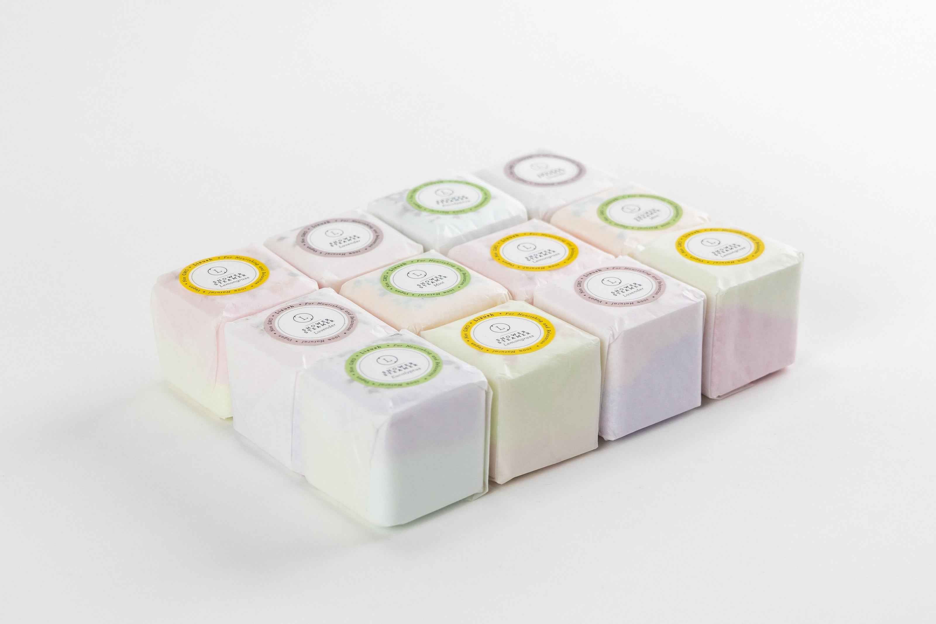 Bulk - 100 Natural Vegan Mix scents shower steamers by Lizush