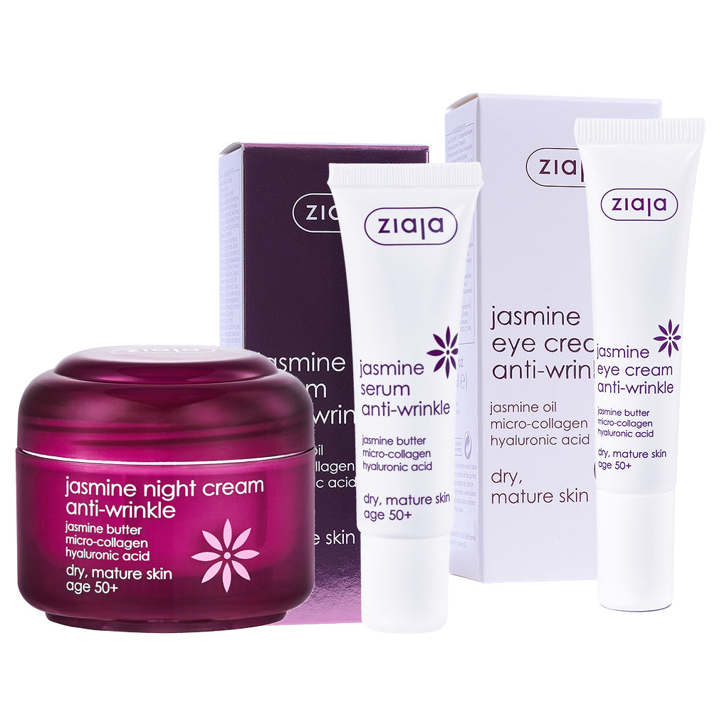 Jasmine Bundle: Night Cream, Eye Cream &amp; Serum by Ziaja® USA Webstore