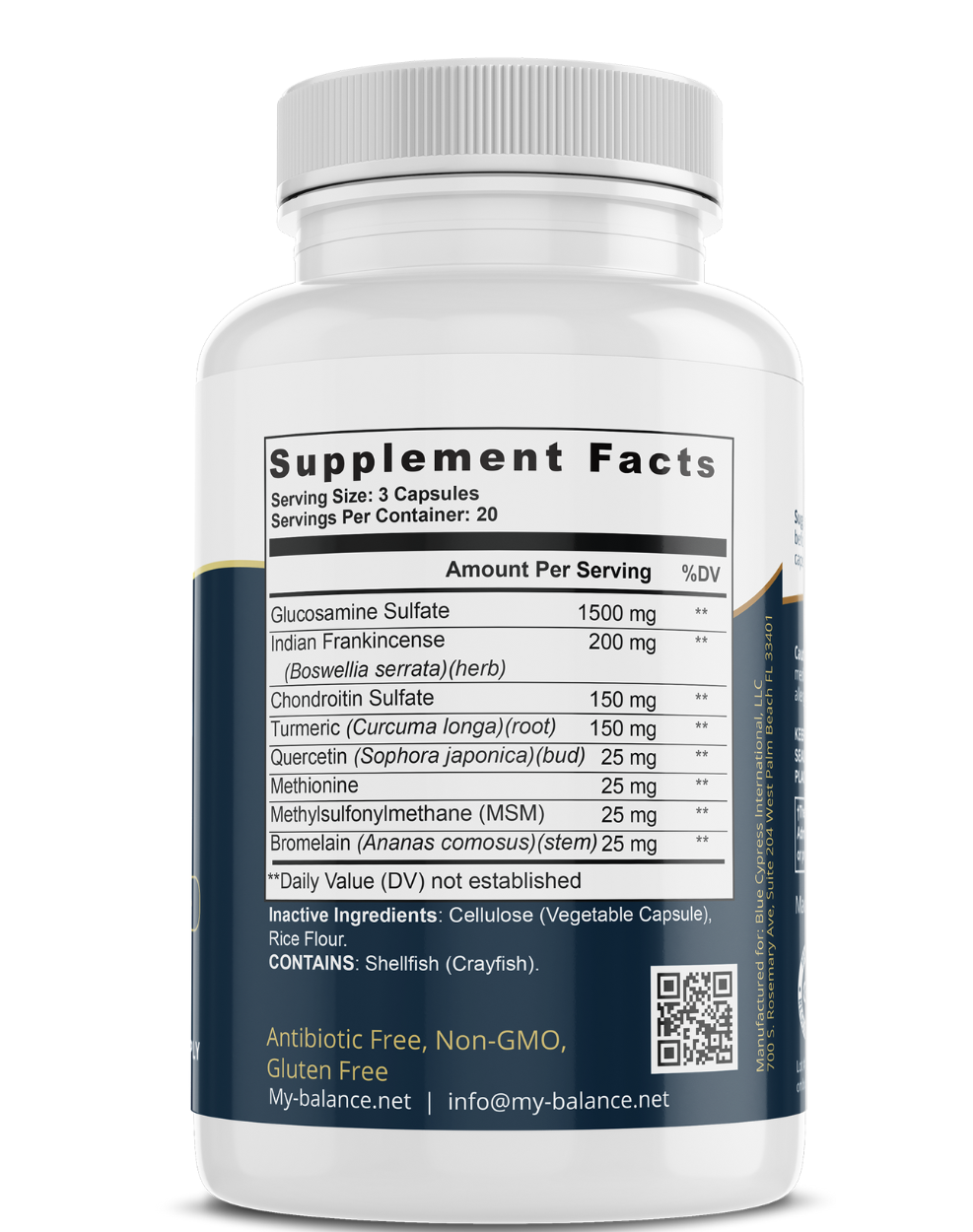 Joint Support - Glucosamine Sulfate Master Formula by My Balance