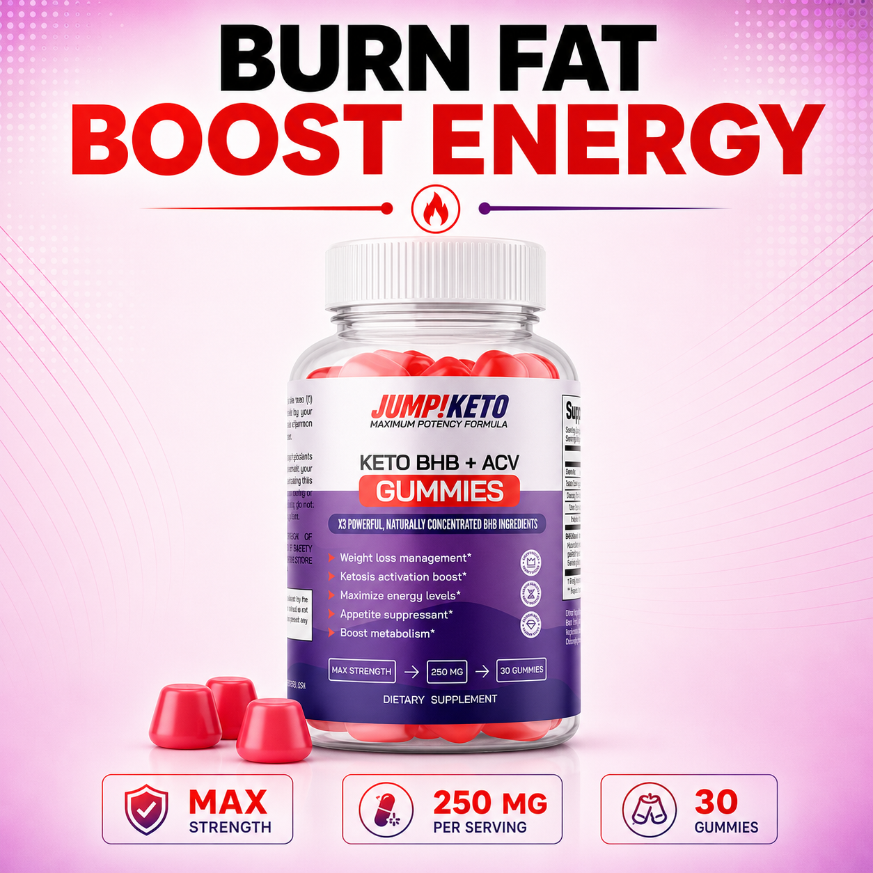 JUMP!KETO BHB + ACV Gummies by RevitMe - Supplements Store