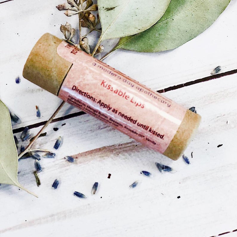 Kissable Lips / Chapstick Lip Balm / PAPERBOARD Tube by Butter Me Up Organics