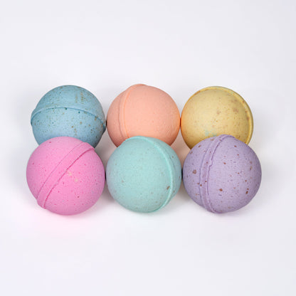 GIFT Set with SEA CREATURES - Bath Bombs with toys inside - 6 Large 5 oz, colorful, moisturizing by Spa Pure