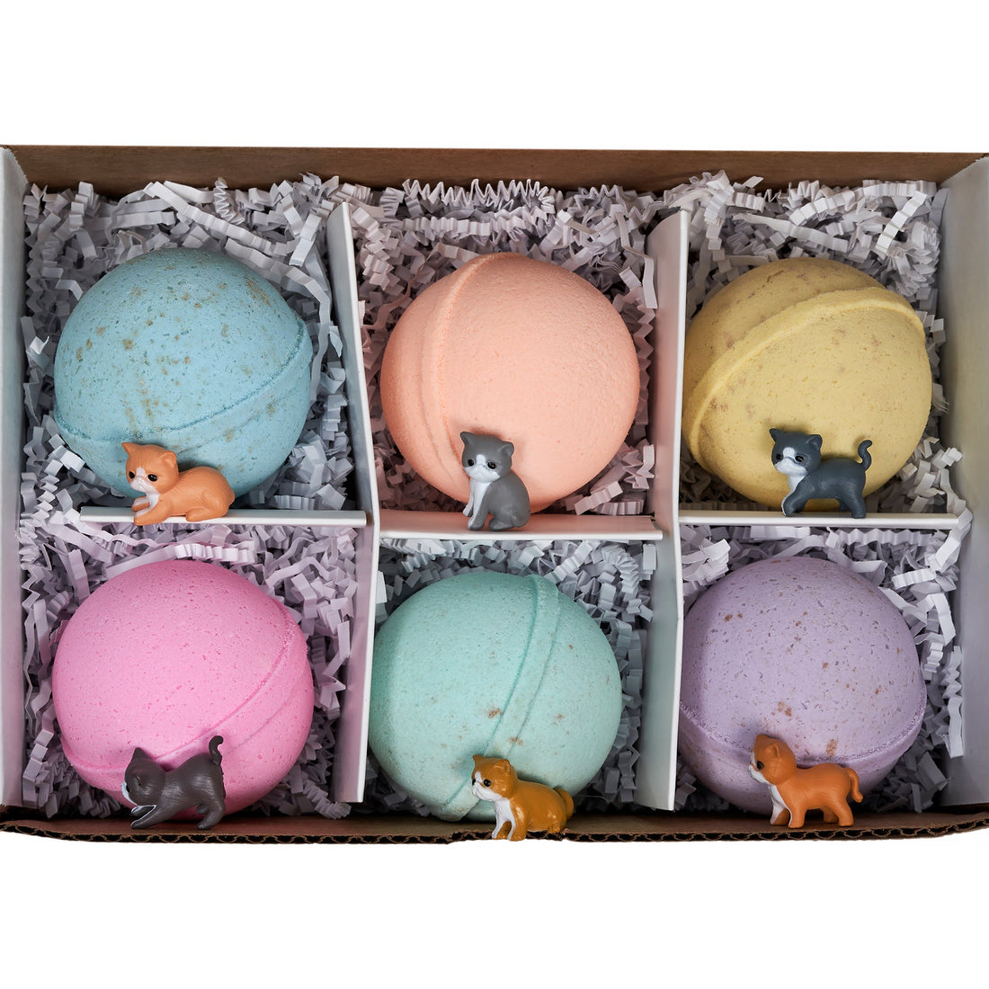 Spa Pure Kittens in Basket: 6 Adorable Kittens Bath Bombs by Spa Pure