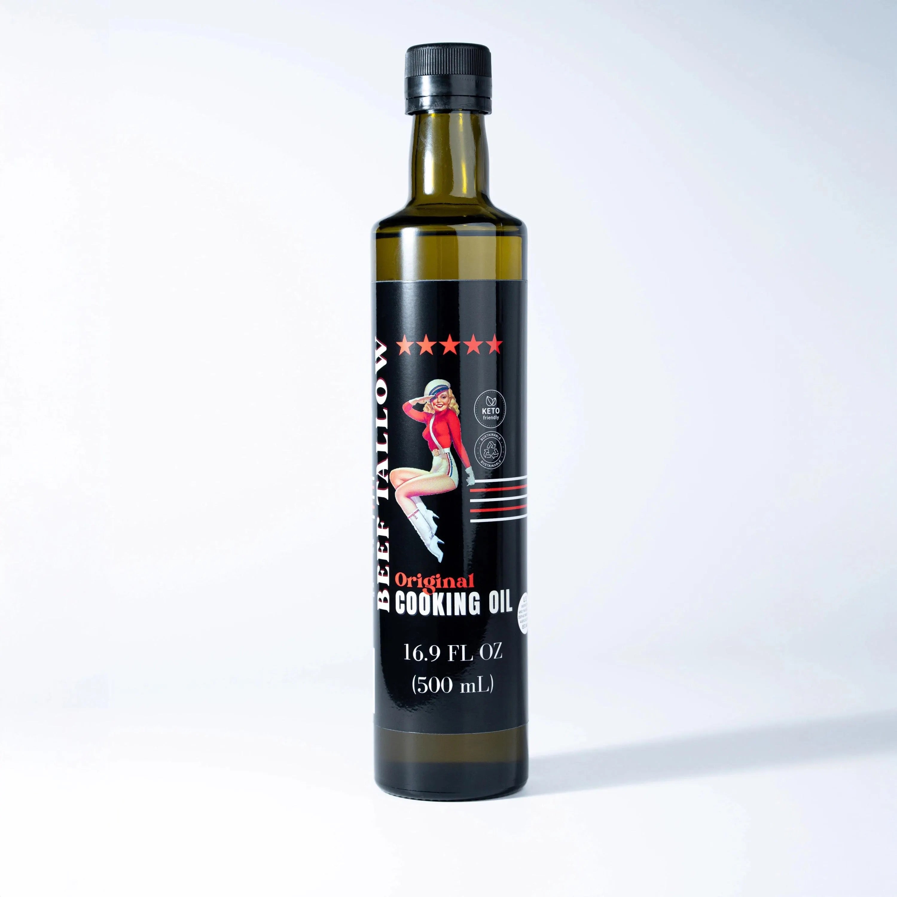 Cooking Oil Trio Bundle | Grass-Fed Beef Tallow &amp; Olive Oil | Original, Rosemary Garlic &amp; Lemon Pepper | Clean High-Heat Cooking from Our Restaurant Kitchen by The Lady May