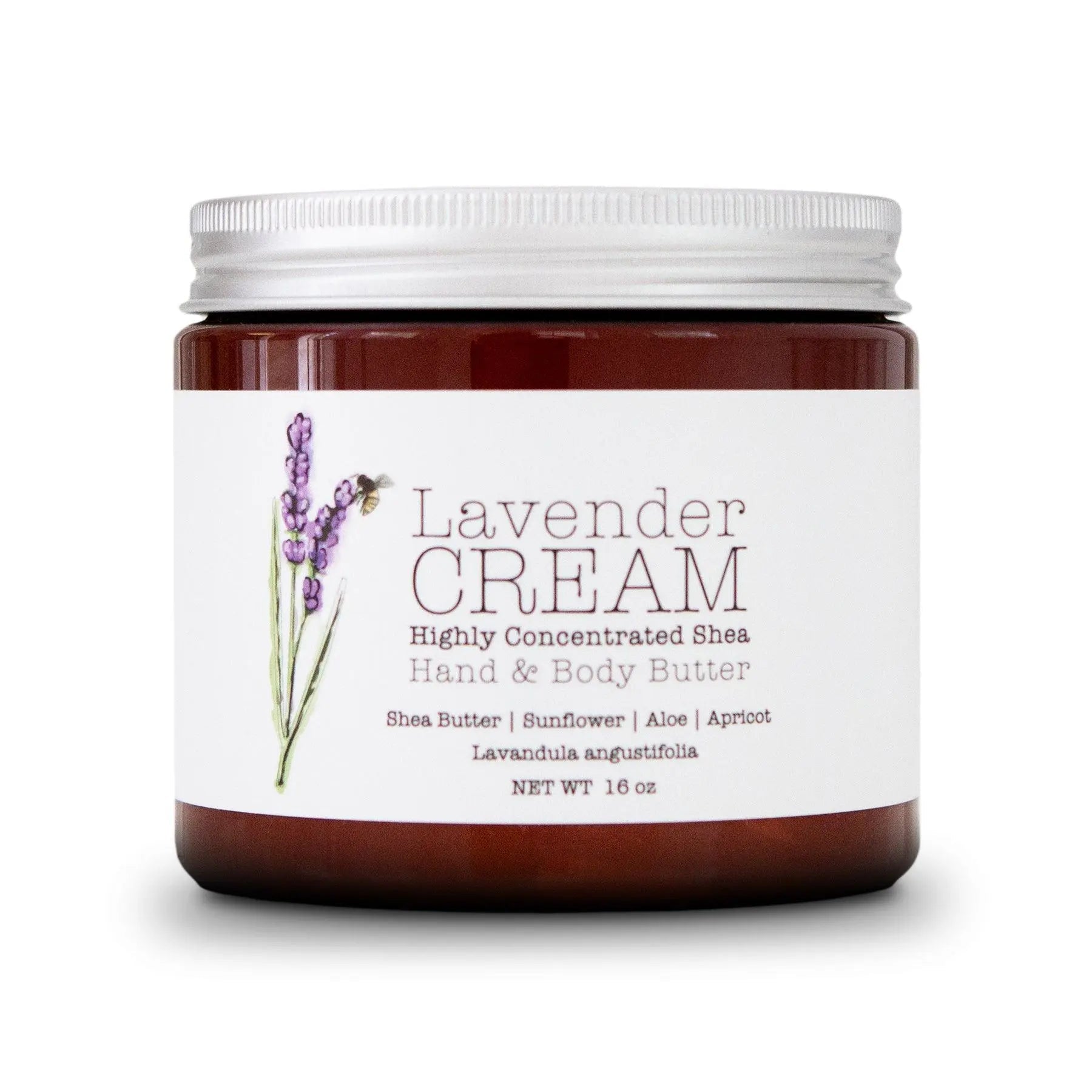 Lavender CREAM - Aromatherapy Hand &amp; Body Cream -Lotion 8 oz or 16 oz by Lavender Life Company