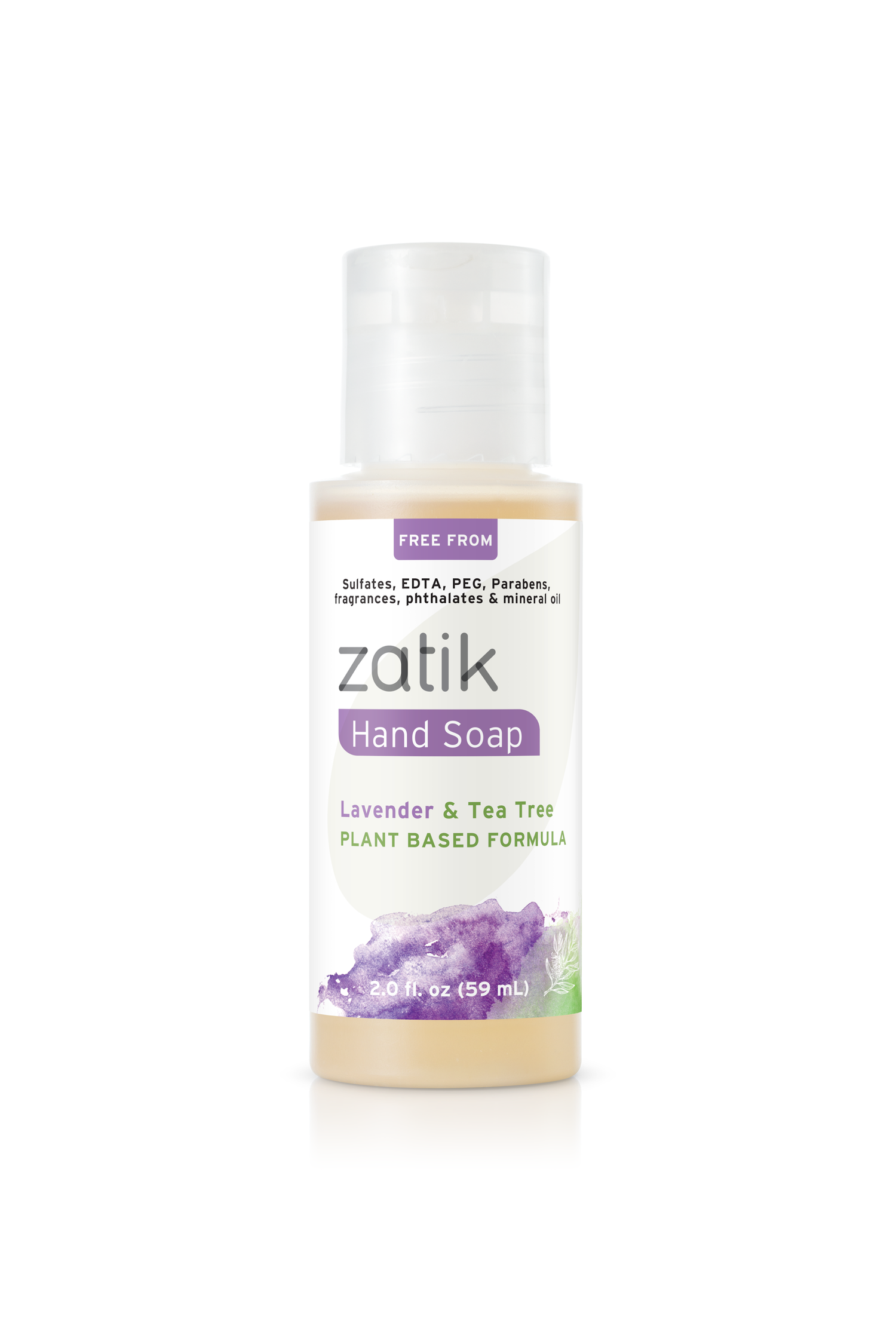 Travel Size Liquid Hand Soap - Lavender &amp; Tea Tree by Zatik Naturals