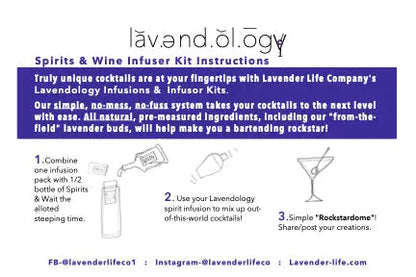 Lavendology Spirits &amp; Wine Infuser Kit by Lavender Life Company