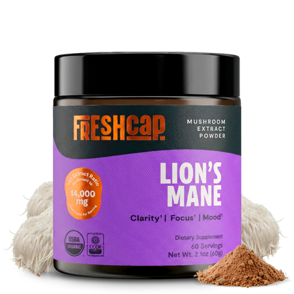 Organic Lion’s Mane Mushroom Powder by FreshCap Mushrooms