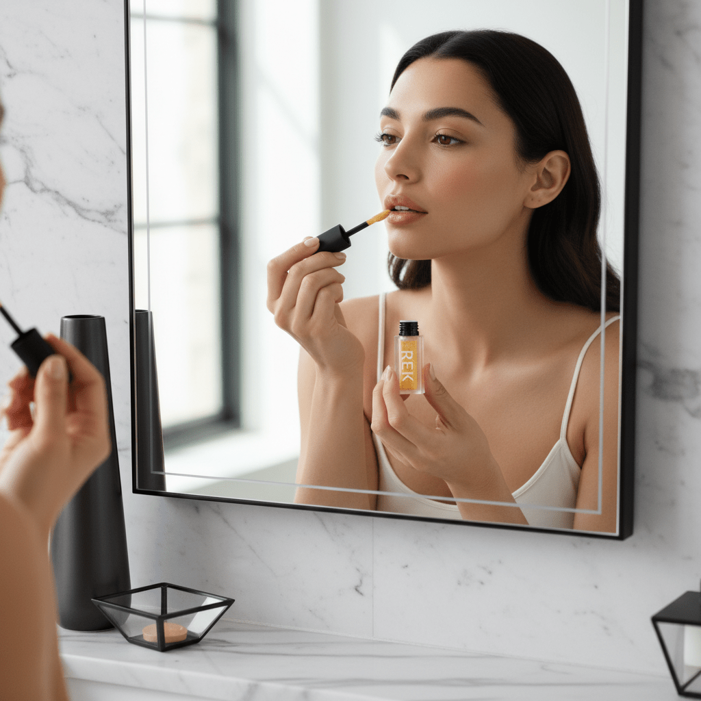 Nourishing Lip Oil – Hydrating High-Shine Gloss by REK Cosmetics