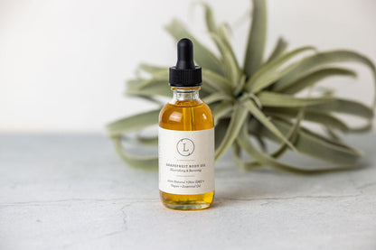 CBD Natural Body Oil with CBD, Grapefruit Moisturizing Body Oil (THC free) by Lizush