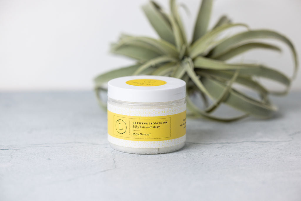 CBD Grapefruit Body Salt Scrub with CBD - Moisturizing and fresh (THC free) by Lizush