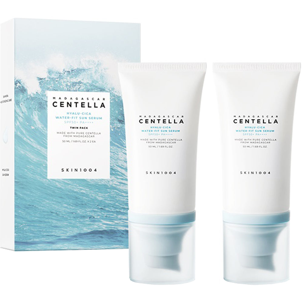 SKIN1004 Madagascar Centella Hyalu-Cica Water-Fit Sun Serum SPF50+ PA++++ (2-Pack) by AsiaBeautyMall