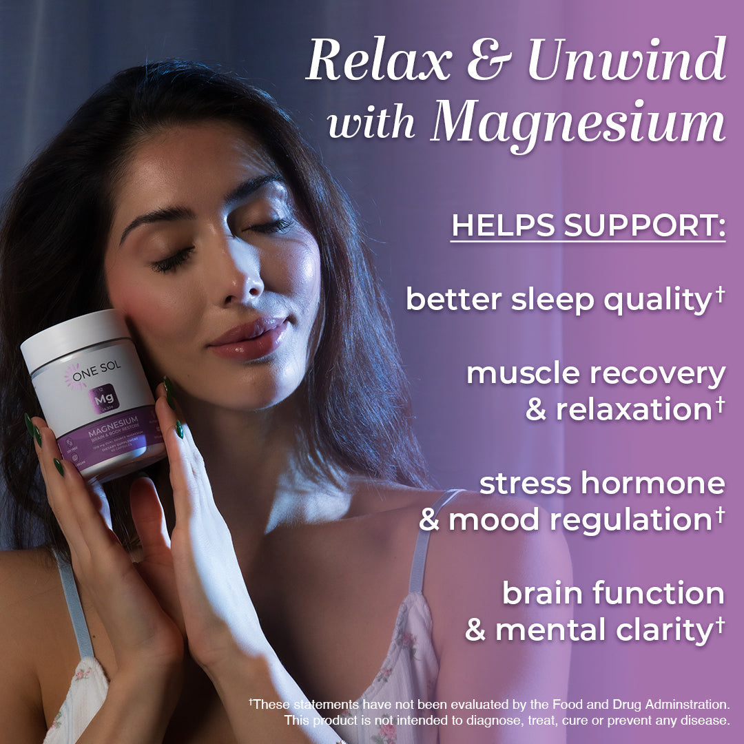 Magnesium by ONE SOL™ | Natural Plant Based Supplements