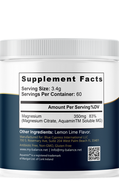 Magnesium Powder - Magnesium Citrate &amp; Aquamin™ by My Balance
