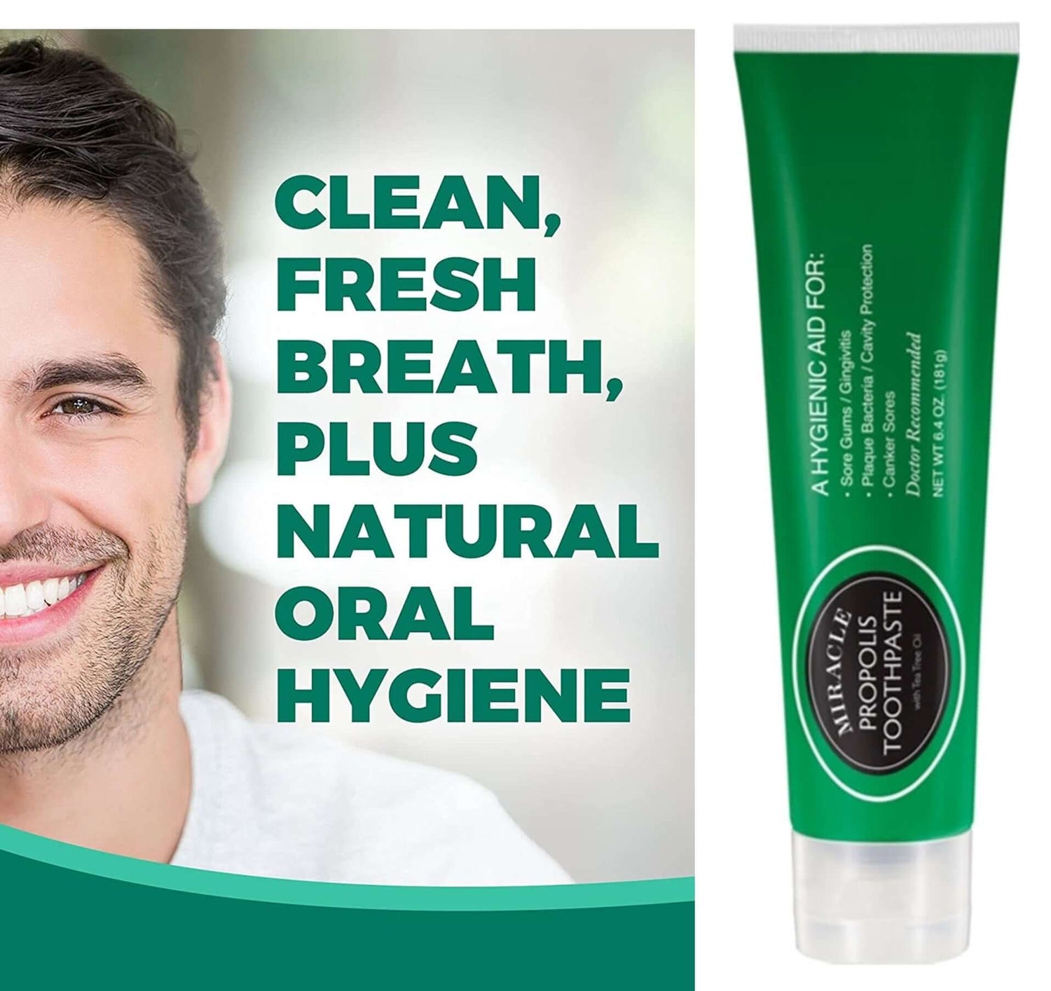 Holocuren Miracle Propolis Toothpaste with Tea Tree Oil 6.4 Oz – Fluoride-Free by HOLOCUREN - Official Website