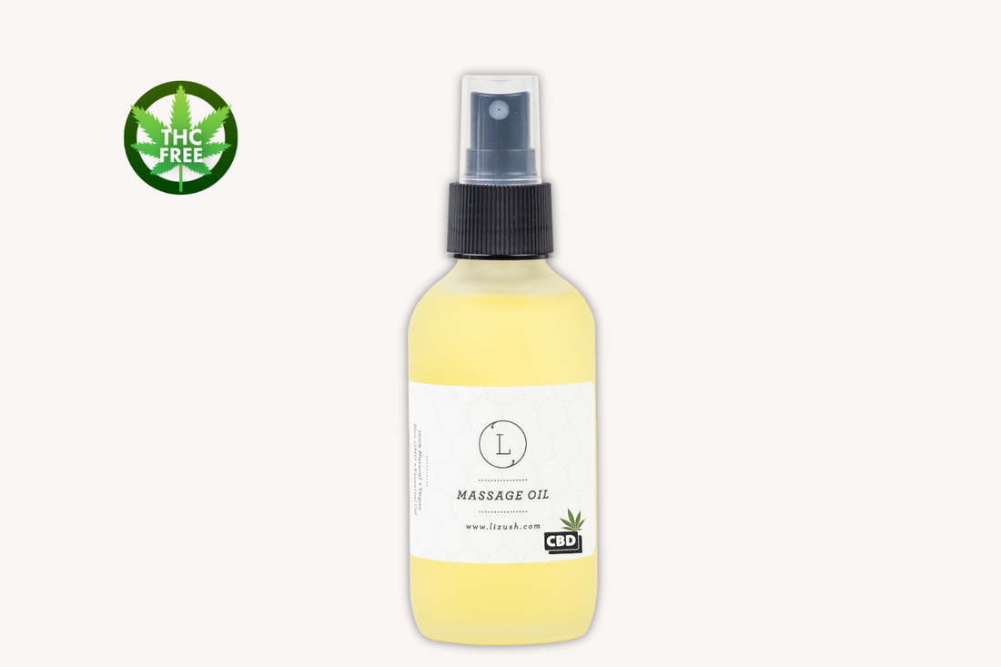 CBD - Aromatherapy Eucalyptus Massage Oil with CBD, Natural Relaxing Body Massage Oil (THC free) by Lizush