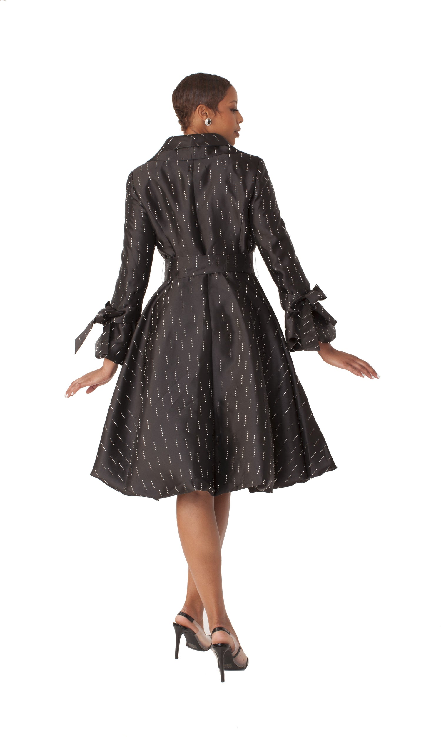Monaco Princess Taffeta Bow Coat Dress -9723 by Tally Taylor