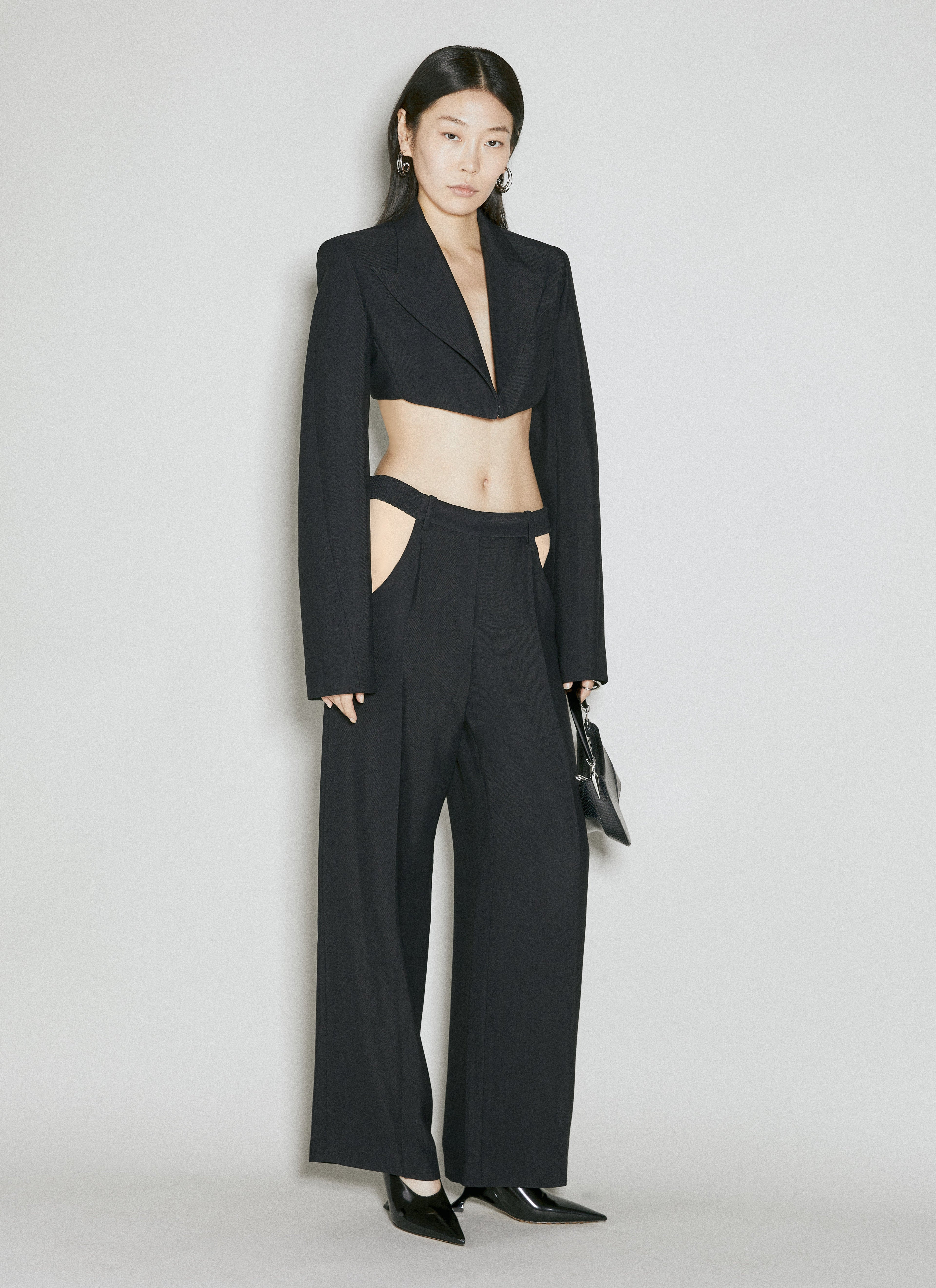 Mugler Women Cut-Out Tailored Pants by Luosophy