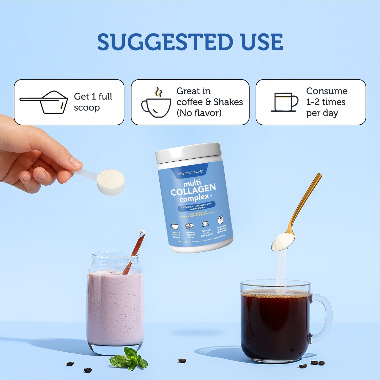 Multi Collagen Complex + by Vitamin Bounty