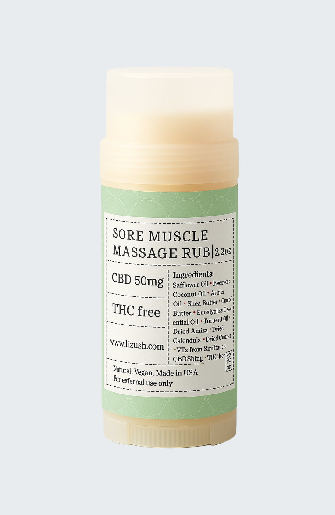 CBD - Muscle Rescue Balm - Stocking Stuffer for men, dad, athlete, runner Gift for men, Arnica Muscle mend sports idea, yoga, soccer, holiday gift (THC free) by Lizush