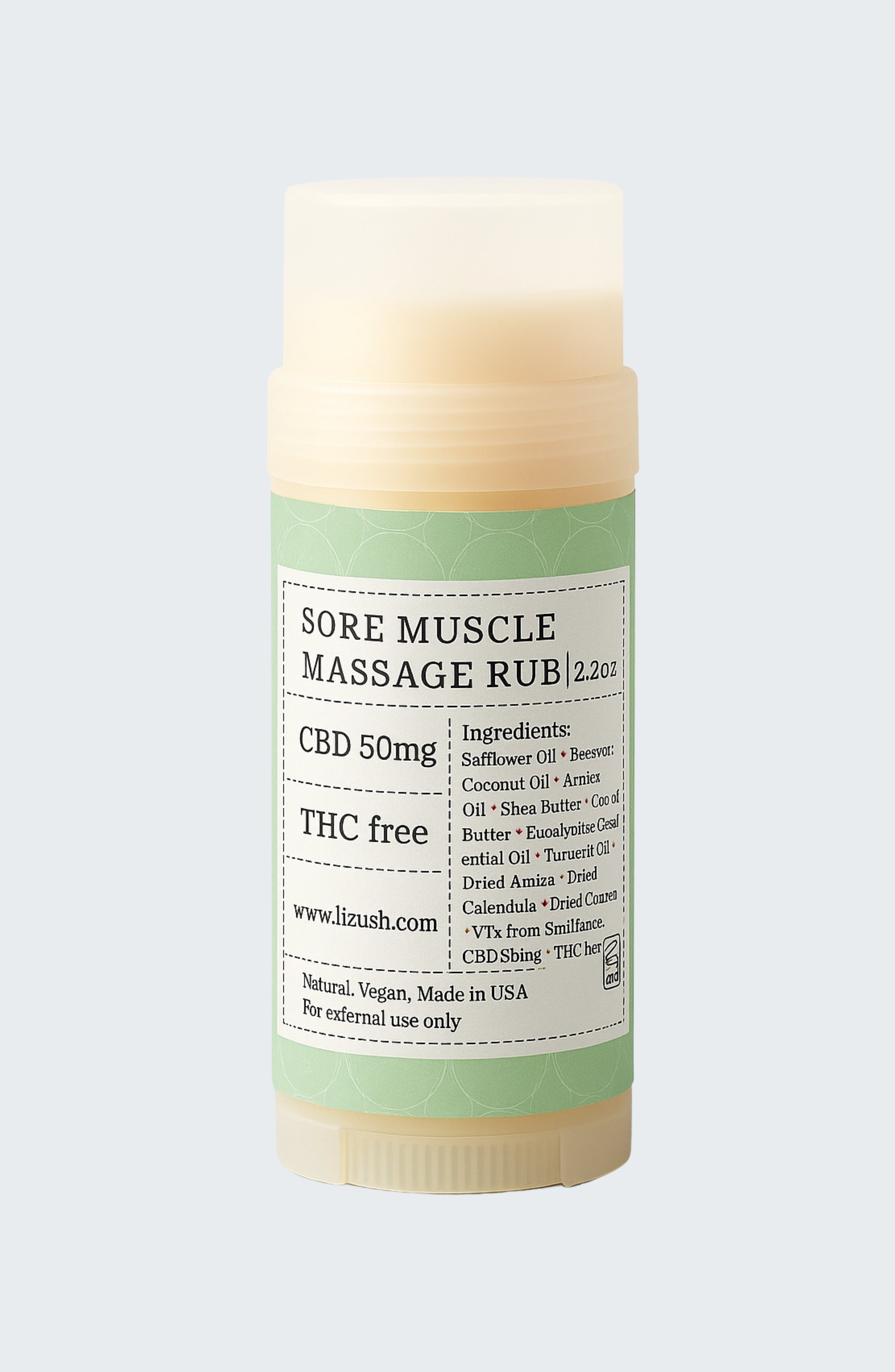 CBD - Muscle Rescue Balm - Stocking Stuffer for men, dad, athlete, runner Gift for men, Arnica Muscle mend sports idea, yoga, soccer, holiday gift (THC free) by Lizush