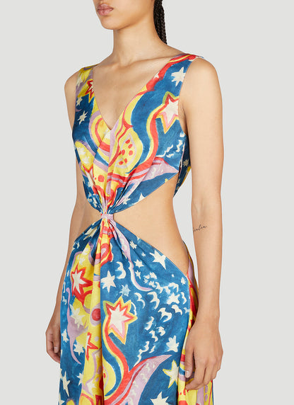 Marni X No Vacancy Women Galactic Paradise Midi Dress by Luosophy