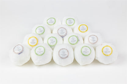 Bulk - 100 Natural Vegan Mix scents Bath Bombs - White by Lizush