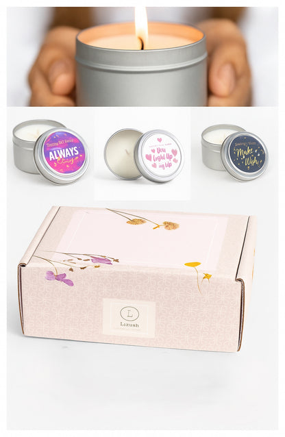 Trio of Tin Soy Candle - Scented with Bergamot and Lavender Essential oils by Lizush